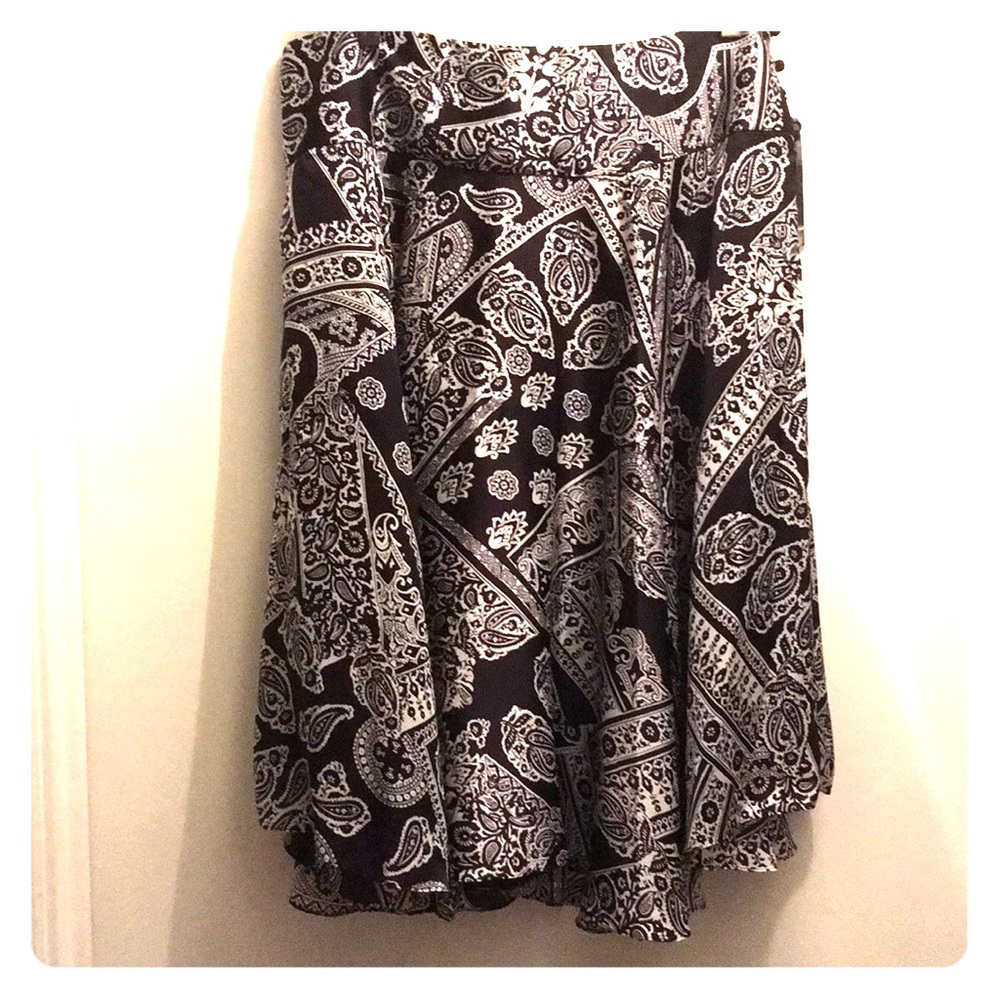 LAUREN RALPH LAUREN PAISLEY FLORAL KERCHIEF SKIRT
